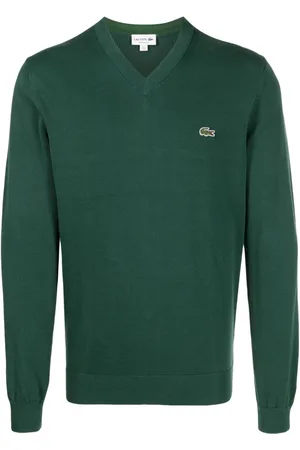 Lacoste Logo-patch V-neck jumper