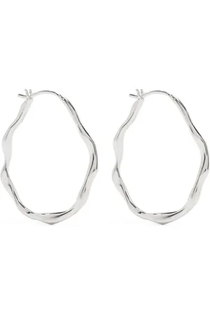 Dower and Hall Waterfall oval hoop earrings