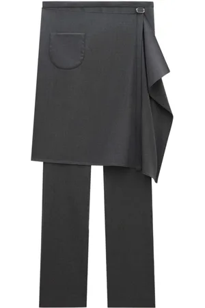 Courrèges Tailored wool-blend overskirt trousers