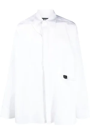 LGN LOUIS GABRIEL NOUCHI Cut-out detailing cotton shirt