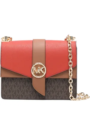 Michael Kors Mila Small Terracotta Crossbody Bag in Red