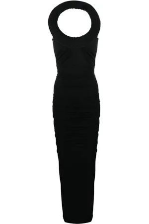 OFF-WHITE Round-neck sleeveless gown