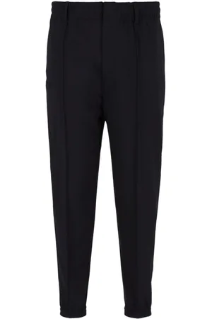 Emporio Armani Pressed-crease tapered leg trousers