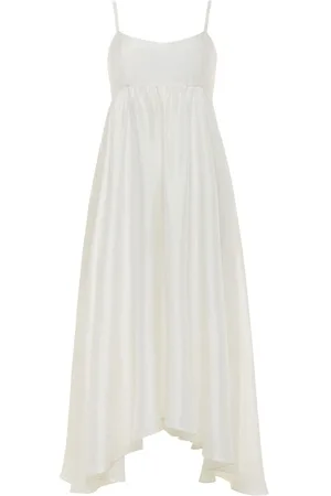 Azeeza Rachel asymmetric silk midi dress
