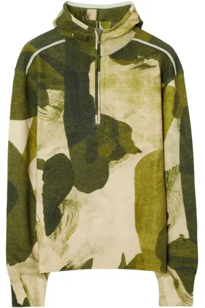 Burberry Camouflage-print half-zip hoodie