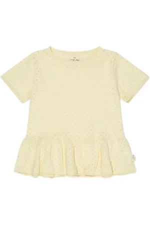 Konges Sløjd Peplum-waist organic-cotton top