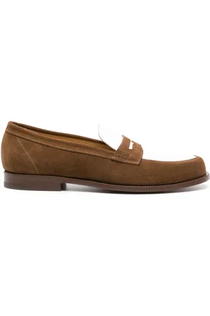 Scarosso Two-tone suede loafers