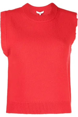 tibi Distressed lambswool vest