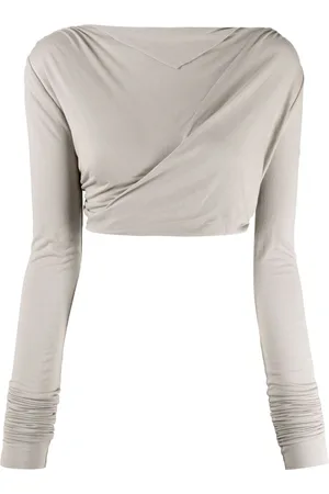 Rick Owens Draped cotton crop top