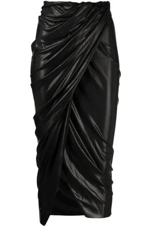 Rick Owens High-waisted draped skirt