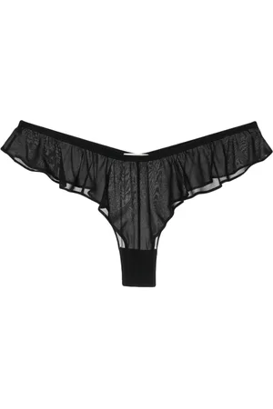 Cymatic sheer-lace thong