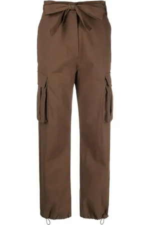 Pinko Belted straight-leg trousers