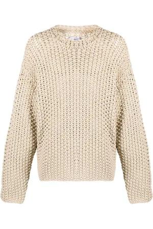 Stone Island Logo-print long-sleeve macramé jumper