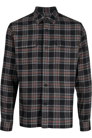 Vince Kingston plaid cotton shirt
