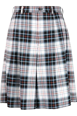 Comme des Garçons Check-pattern wool shorts
