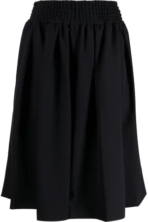 Comme des Garçons Elasticated-waist wool midi skirt