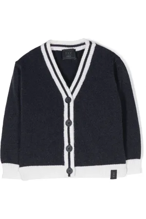 FAY Two-tone wool cardigan