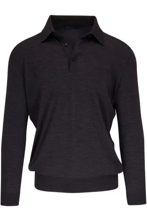 Kiton Long-sleeve wool polo jumper