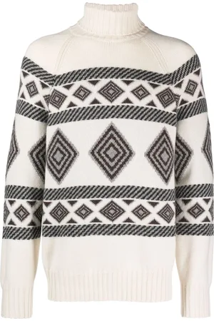 Brunello Cucinelli Patterned-intarsia cashmere jumper