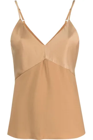 DKNY Mix media V-neck tank top