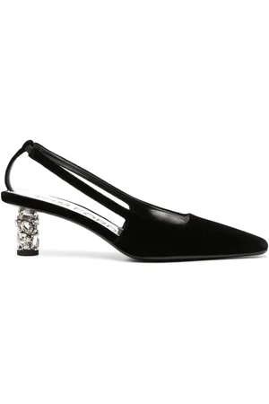 Tom Ford Crystal-embellished velvet slingback pumps