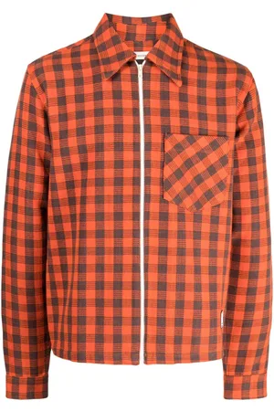 WALES BONNER Check-pattern organic-cotton jakcet