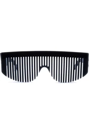 CHANEL 1990-2000s Hair Comb oversize-frame sunglasses