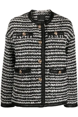 tout a coup Striped button-up jacket