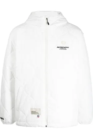 A Bathing Ape Logo-embroidered quilted padded jacket