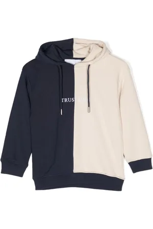 Trussardi Logo-embroidered contrast hoodie