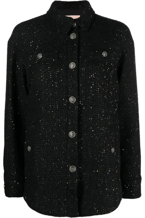 Twin-Set Sequin-embellished bouclé jacket