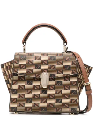 MOREAU Monogram-print leather crossbody bag