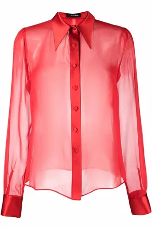 Styland Semi-sheer buttoned shirt