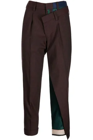 Kolor Asymmetric cropped trousers