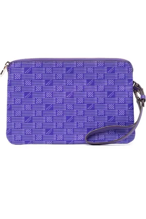 MOREAU Monogram-pattern leather clutch bag