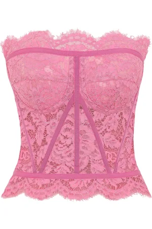 Dolce & Gabbana Chantilly-lace strapless top