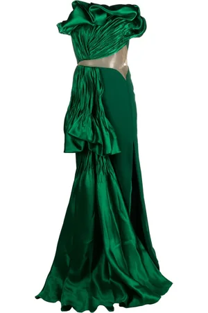 Gaby Charbachy Cut-out strapless gown