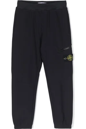 Stone Island Compass-patch cotton track pants