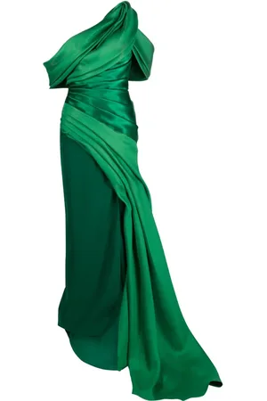 Gaby Charbachy Draped open-shoulder gown