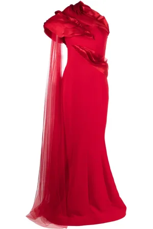 Gaby Charbachy Draped one-shoulder gown
