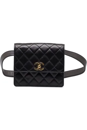 Chanel Pre-owned 1990-2000 Mini Classic Flap Belt Bag - Black