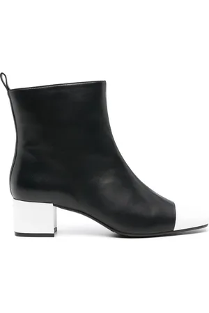 ESTIME black patent leather ankle boots