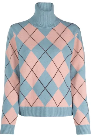 SEMICOUTURE Argyle check-pattern roll-neck jumper