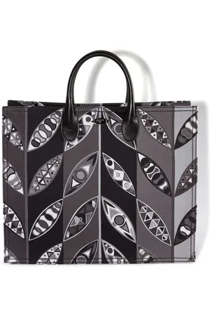 Puccini Geometric-print tote bag