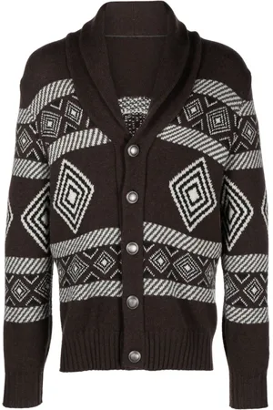 Brunello Cucinelli Cashmere pattern-intarsia cardigan