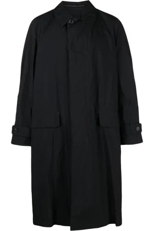 and wander Classic-collar long coat