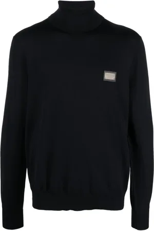 Dolce & Gabbana Logo-patch roll-neck jumper