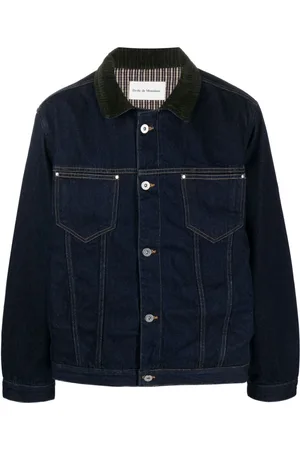 Drôle de Monsieur Logo-patch denim jacket