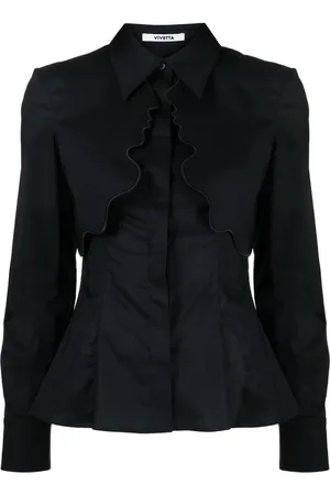 VIVETTA Scallop-edge poplin shirt