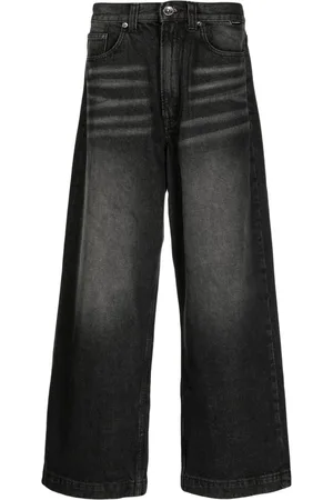 FIVE CM High-rise wide-leg cotton jeans